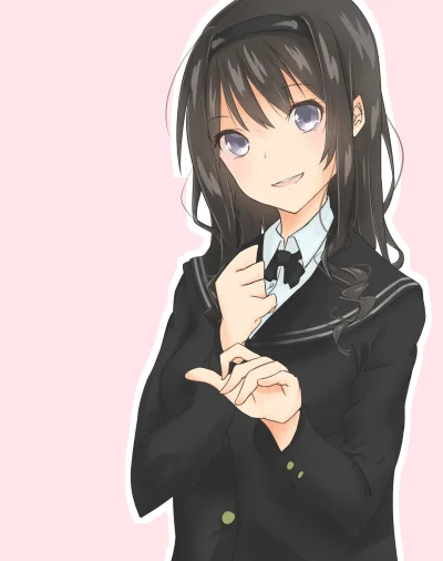 Czokolad - #randomanimeshit #amagami #harukamorishima #schoolgirl #