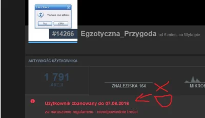 diabeu255 - ban na rok XDDDDDDDD
http://www.wykop.pl/ludzie/Egzotyczna_Przygoda/
SP...