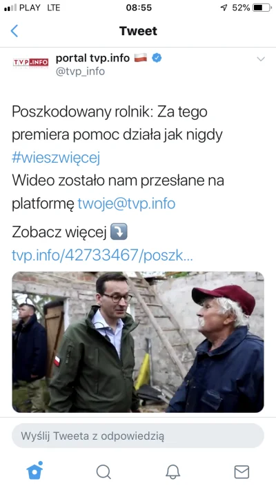 szymeg7 - Tvp info z rana jak śmietana xDDDD Pan Rolnik akurat przechodził obok z kom...