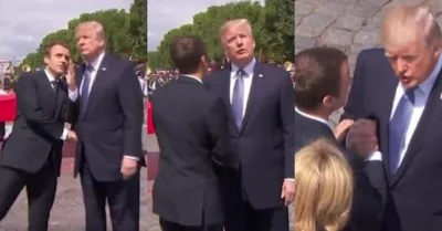 bezczelnie - Podobno Trump dalej biedaka trzyma w żelaznym uścisku. Macron zmuszony b...