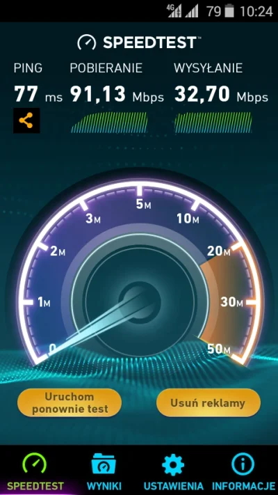 BajerOp - Prędkość #lte od #aero2 w #warszawa