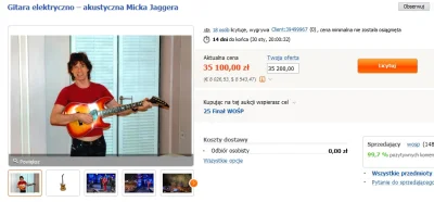 metaxy - Licytacja Gitary Micka Jaggera. Póki co 35 tys. złotych i... cena minimalna ...