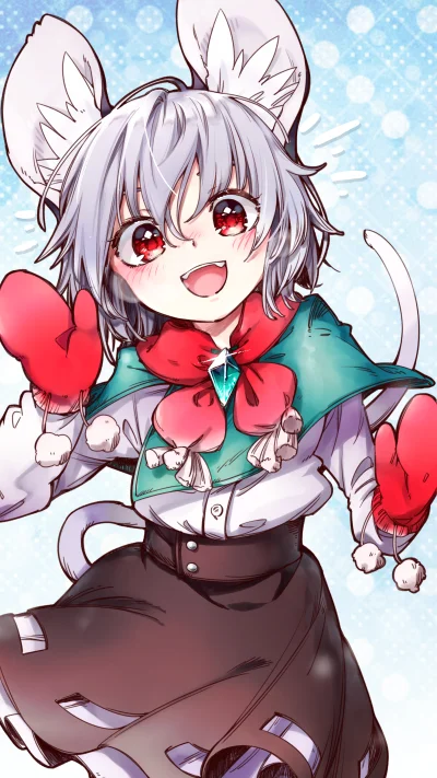 LlamaRzr - #randomanimeshit #touhou #nazrin #kemonomimi #nezumimi #blushedface #redey...