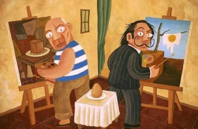 l.....e - Picasso i Dali malują jajko #heheszki #humorobrazkowy #malarstwo
