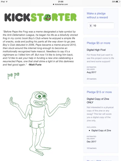 H.....a - Autor Pepe, Matt Furie, wysłał mi ostatnio maila (kiedyś wymieniliśmy parę ...