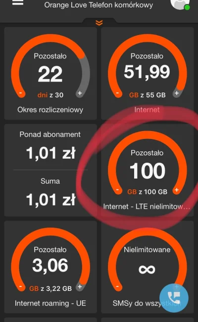 motaboy - @DajMinusTemuNaDole: o ile dobrze zrozumiałem w Orange jak ci się skończy l...