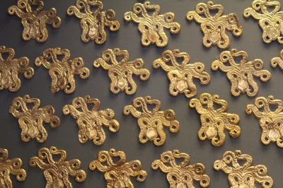 myrmekochoria - Złote brosze w kształcie ośmiornic, Mykeny 1600 - 1100 rok przed nasz...