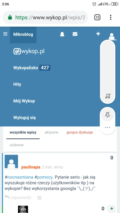 paulinapa - @SzatanUmar: android, wykop przeglądam przez chroma.