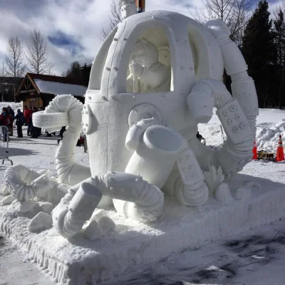 Mesk - Ośmiornica-mech wyrzeźbiona w śniegu #ciekawostki #zima