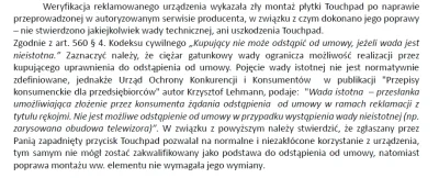 zonaa - I fragment odpowiedzi X-Kom z nieprawdziwą informacją - uszkodzenie touchpada...