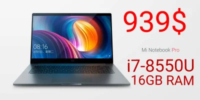 sebekss - HIT dzisiejszego dnia❗( ͡° ͜ʖ ͡°)
Tylko 939$❗za Xiaomi Mi Notebook Pro i7-...