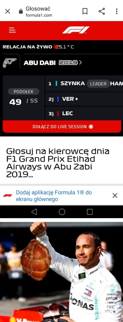 jabole - kiedy ałtomatyczny translator na komurce wie lepiej.. 
#f1 #heheszki #hamil...