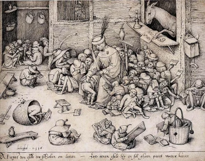 teflonzpatelnimismakuje - ,,The ass in the school'', Pieter Brueghel starszy, 1556

...