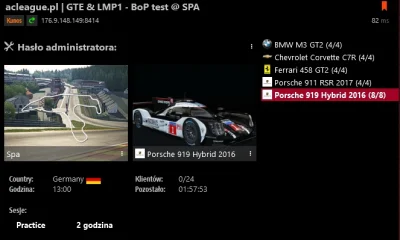 ACLeague - Przypominamy o jutrzejszym wyścigu testowym WEC do którego możecie się zgł...