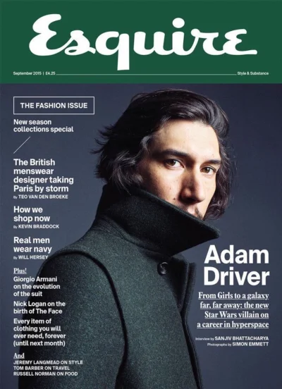 Aerin - Adam Driver na okładce wrześniowego Esquire UK
#modameska #adamdriver #starw...
