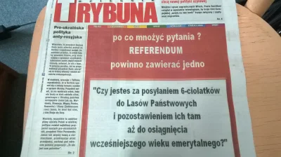 czteropak - Dziennik Trybuna podłapał temat referendum...

SPOILER