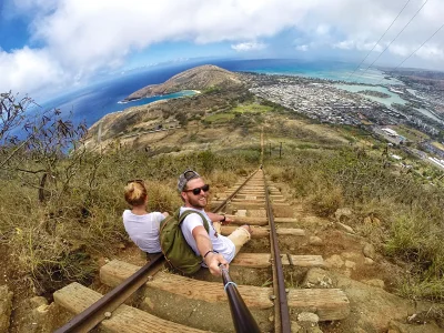 mamasaidbecool - Podczas wejścia na Koko Head - jednego z wygasłych wulkanów na wyspi...