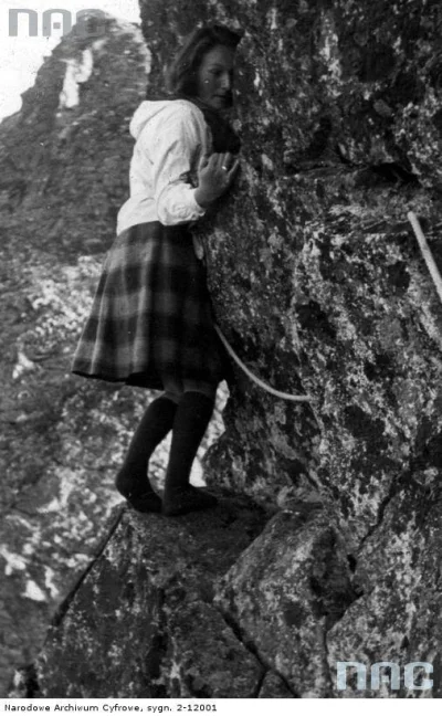 WezelGordyjski - Tatry. Wspinaczka na Grani Fajek, październik 1942 r. Zofia Radwańsk...