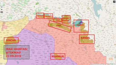 K.....e - Najnowsza mapka występowania Partii Pracującej Kurdystanu (PKK) w Iraku.

...