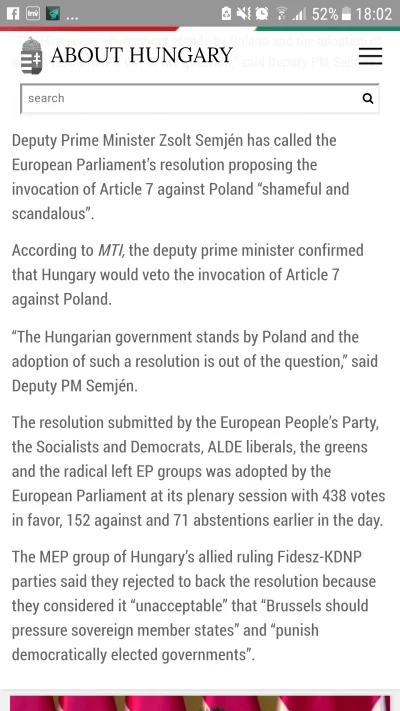 B.....a - Węgry już ogłosiły, że zawetują artykuł 7. Żadnych sankcji nie ma.
http://...