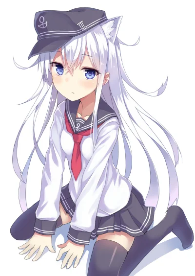 S.....z - #randomanimeshit #kantaicollection #hibiki #kemonomimi #nekomimi #blueeyes ...