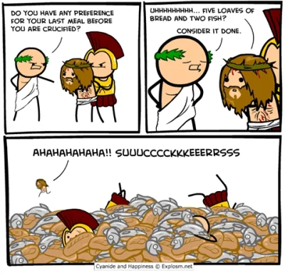 dumnie - #cyanideandhappiness #humorobrazkowy #jezus