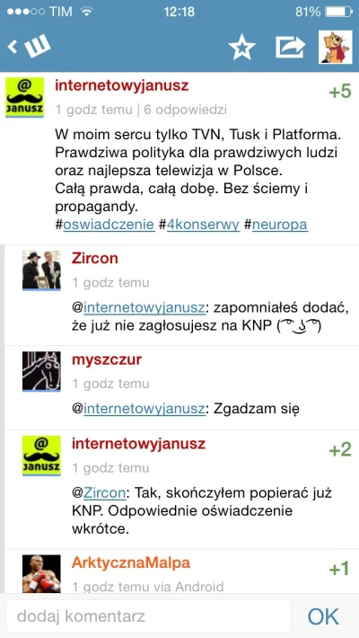 S.....r - #ukraina #knp #4konserwy

Czy troll kowala opuści kiedyś mikroblog? Wydaje ...