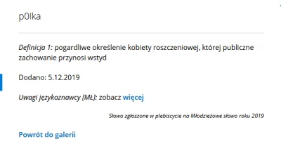 DoktorNauk - Sorry za spam ale mam bekę straszną. p0lka oficjalnie w sjp.pwn.pl XDDDD...