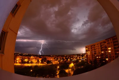 peradon - widok z os. Kopernika na WS, już po ptokach
#poznan #burza