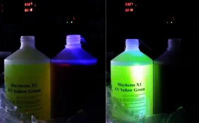 hrumque - Kupione dwa płyny "do chłodzenia wodnego" Maychems X1 UV - yellow green ora...