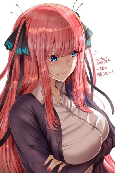 FuzzyWuzzy_ - #randomanimeshit #thequintessentialquintuplets #ninonakano #blushedface...