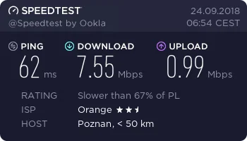 f.....e - Święto Lasu*

* - normalnie jest około 6.2 Mbps

#technologia #internet...