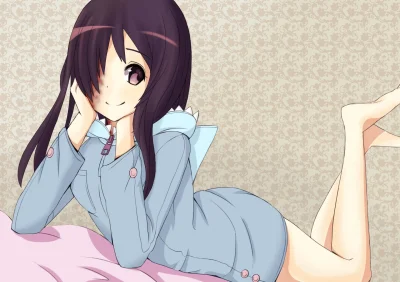 Azur88 - #randomanimeshit #katawashoujo #hanako #purplehair #longhair #purpleeyes