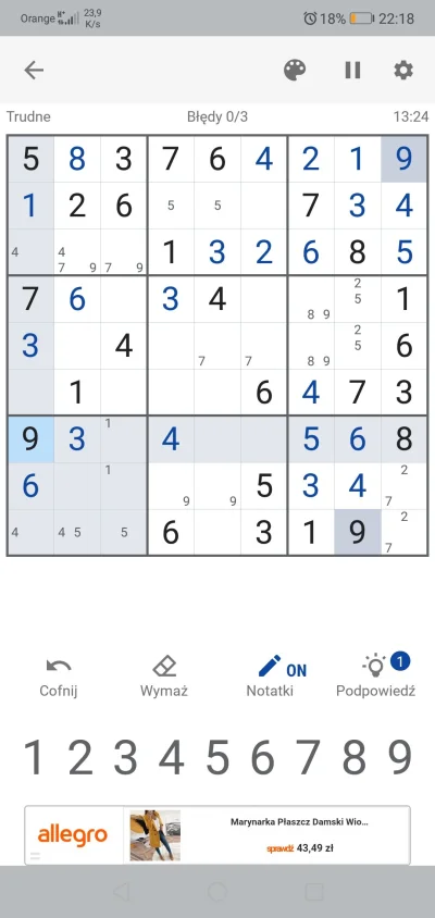 Repthsu - Ktoś wie co dalej? Może jakaś podpowiedź. Dopiero się uczę
#sudoku