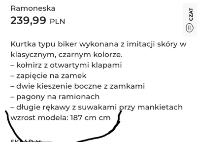 edipunk88 - czemu nigdy nie ma wzrost modela 173 tylko co wchodzę na jakieś ubrania t...