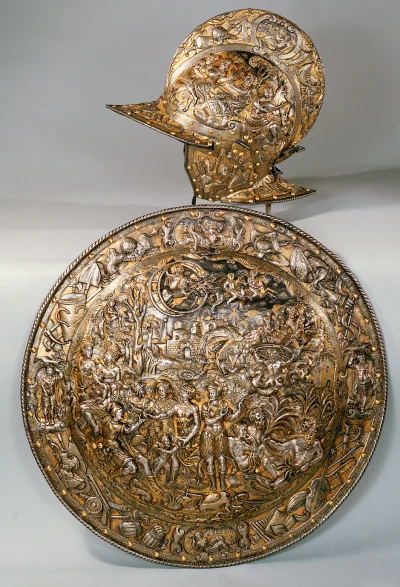 myrmekochoria - Zdobiony szturmak i tarcza wykonane dla Ferdynanda II Habsburga, 1560...