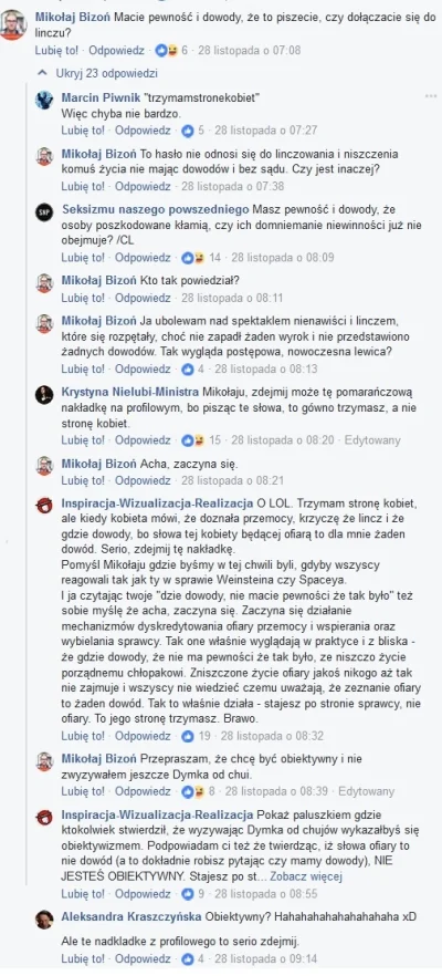 L.....i - tl;dr jak domagasz się dowodów w przypadku oskarżenia o gwałt czy molestowa...