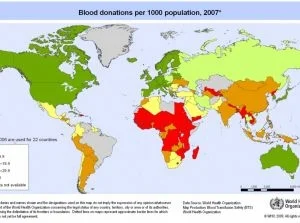 szkkam - Krwiodawstwo na świecie według WHO

#mikroreklama #krwiodawstwo #mapy