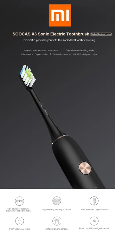 eternaljassie - NOWOŚĆ!!!
Xiaomi SOOCAS X3 Sonic Electric Toothbrush z kodem rabatow...