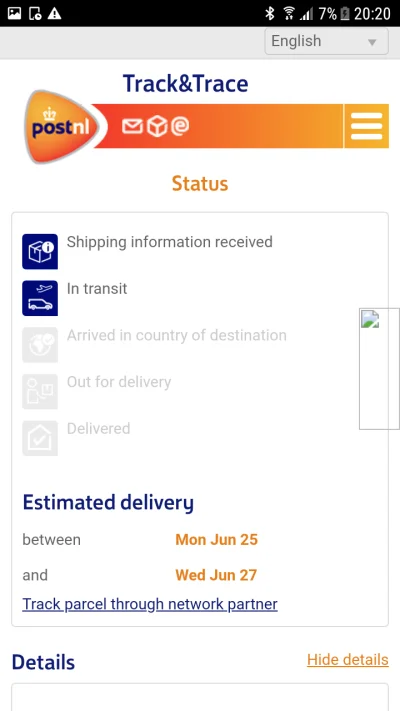 aleks-kret - klikasz "Track parcel through network partner"