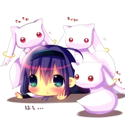 M.....r - #randomanimeshit #chibi #madokamagica #homura #homuraakemi #kyuubei #hinahi...