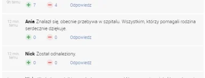 H.....o - Kilak min. temu w komentarzach ludzie zaczęli pisać, że się znalazł i jest ...