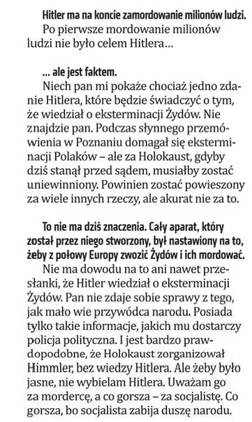 Brzydalu - Kuce próbują wybronić Janusza #!$%@?-Miki z jego bredni o Hitlerze i Holok...