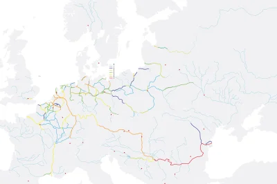 M.....y - Potencjał dla polski, jest to mapa śródlądowych dróg transportowych