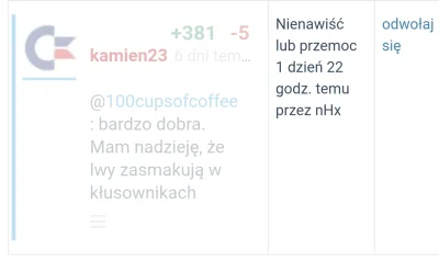 k.....3 - Taka ciekawostka: moderacja uważa, że stwierdzenie "mam nadzieję, że lwy za...