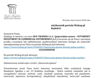 Radek41 - Ciekawe ile futurocoin gówno płaci za wysłanie jednego takiego pdf'a.

Mo...