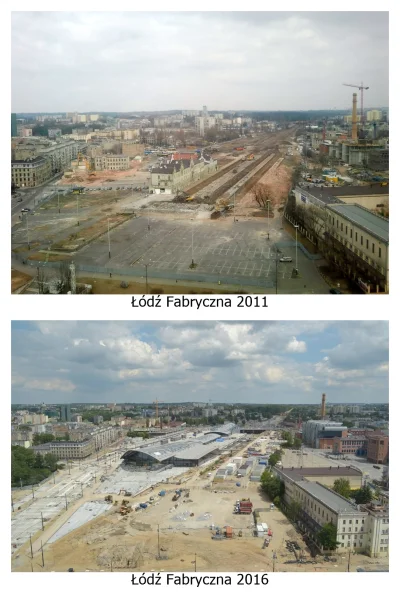 kuzyn1910 - Dworzec #lodz fabryczna 2011 vs 2016. #architektura #lodzbuduje.