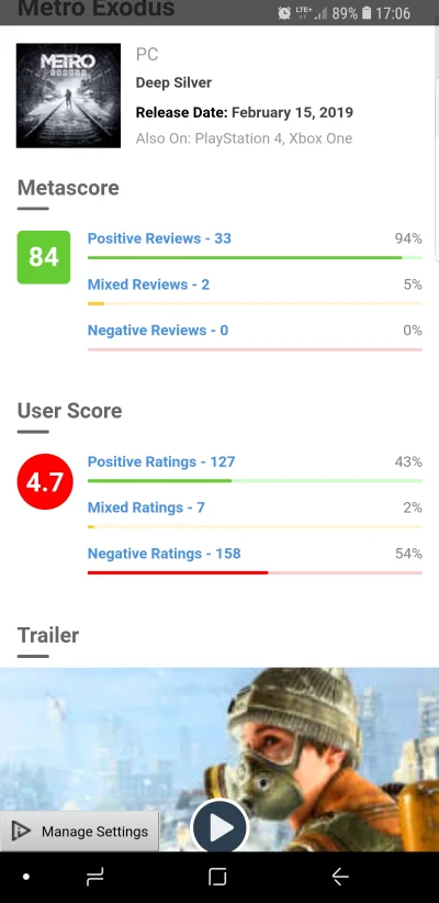 Marton - Pecemusztardrace dopadło Metro na metacritic. A ja na spokojnie ogrywam na #...