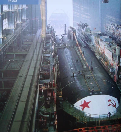 myrmekochoria - Wodowanie okrętu podwodnego TK-208 Dmitrij Donskoj (170 metrów długoś...