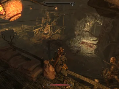 stahs - Logika Skyrim: mamuta wtargali do kopalni...ale jak kurna, jak?! Nie zmieścił...